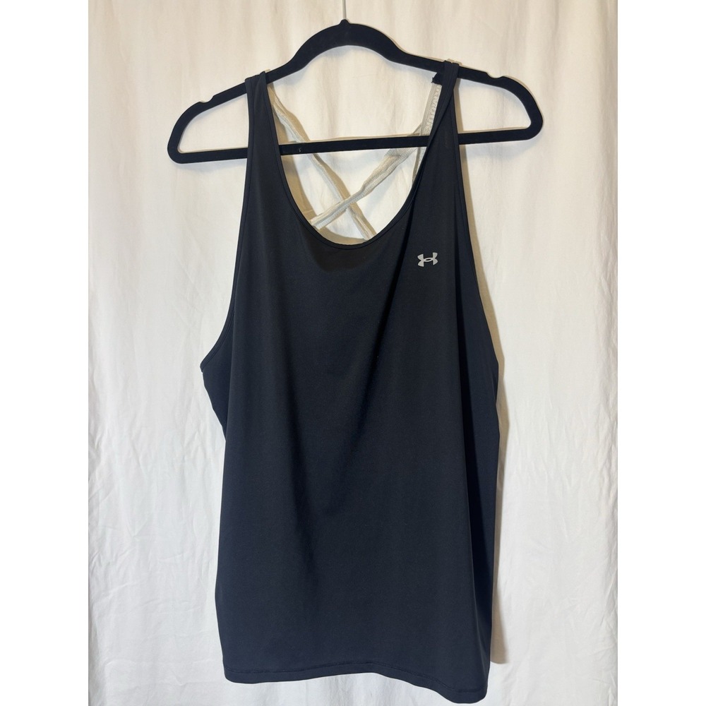 Under Armour Women's UA HeatGear ‎ Tank Top Black Size XL II5